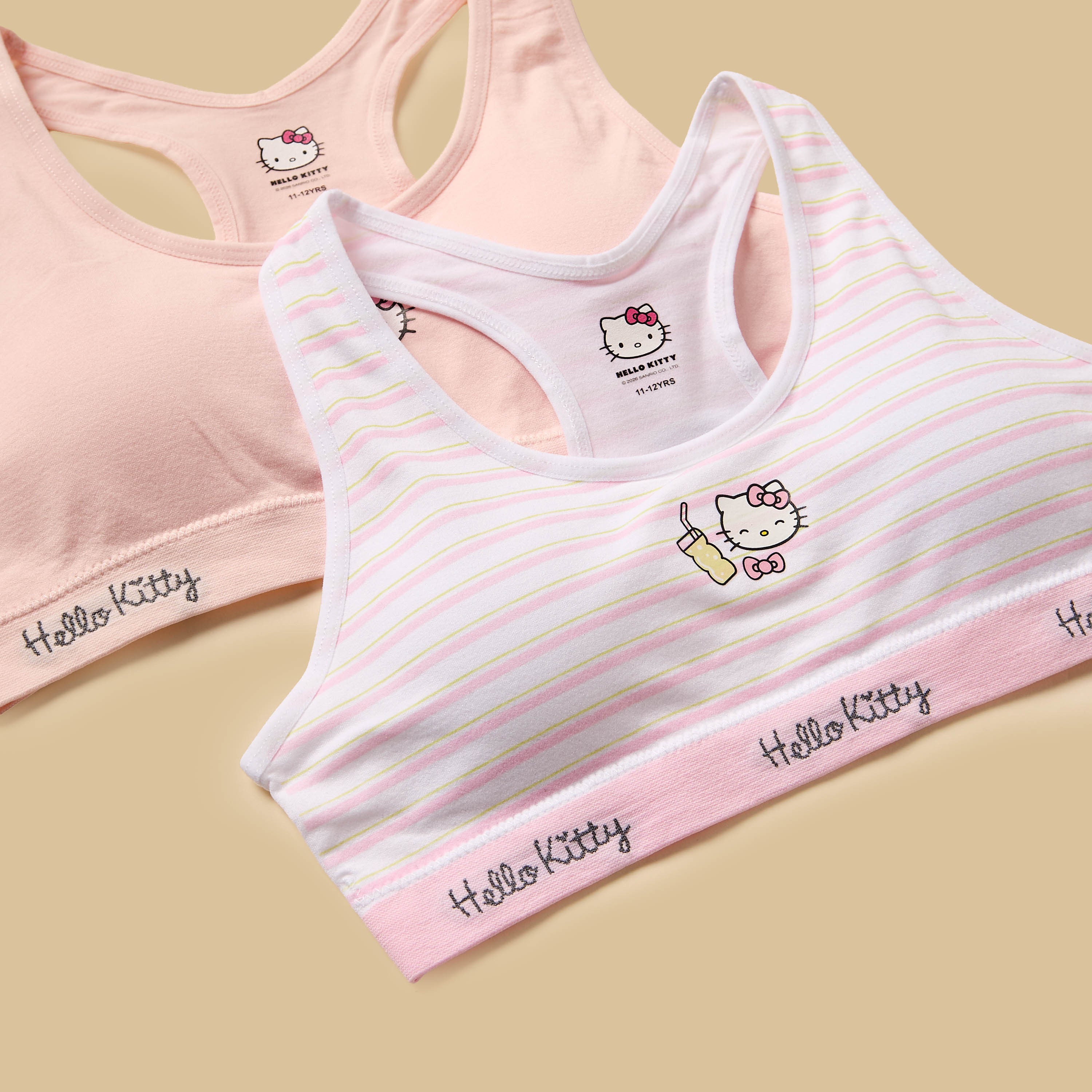 Pack of 2 - Hello Kitty Print Padded Trainer Bra