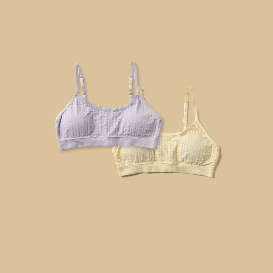 Pack of 2 - Jacquard Padded Trainer Bra