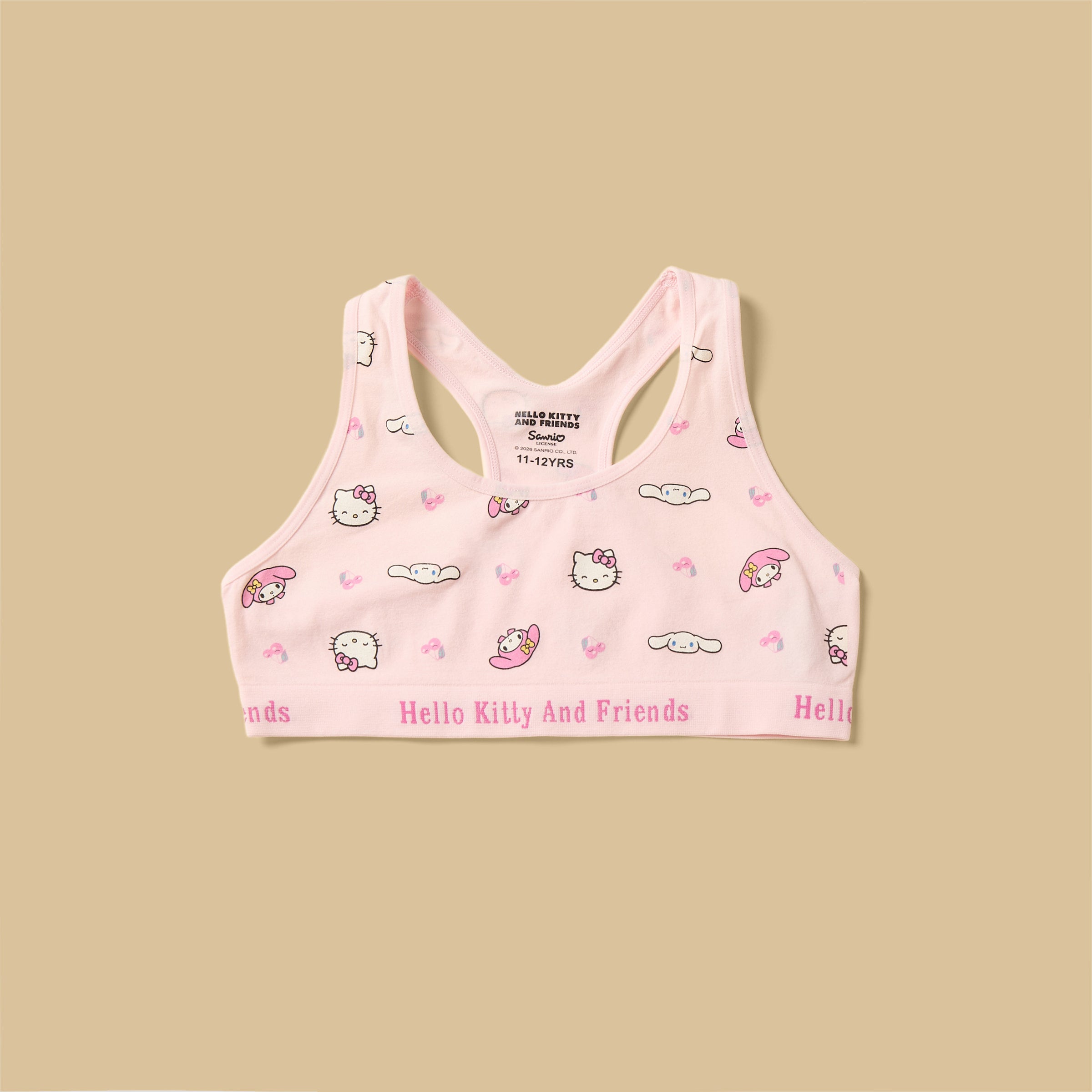 Pack of 2 - Hello Kitty and Friends Print Non-Padded Trainer Bra