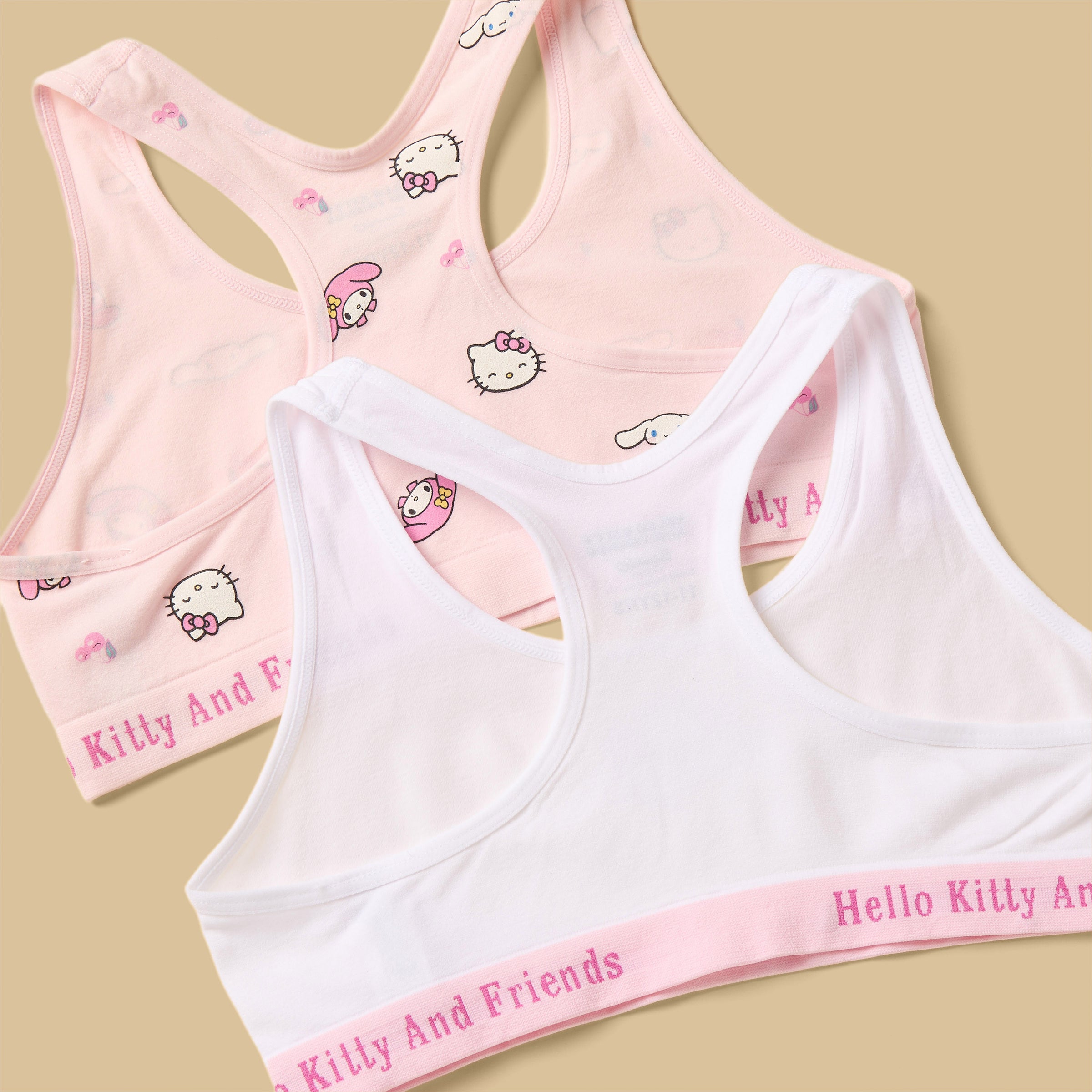 Pack of 2 - Hello Kitty and Friends Print Non-Padded Trainer Bra