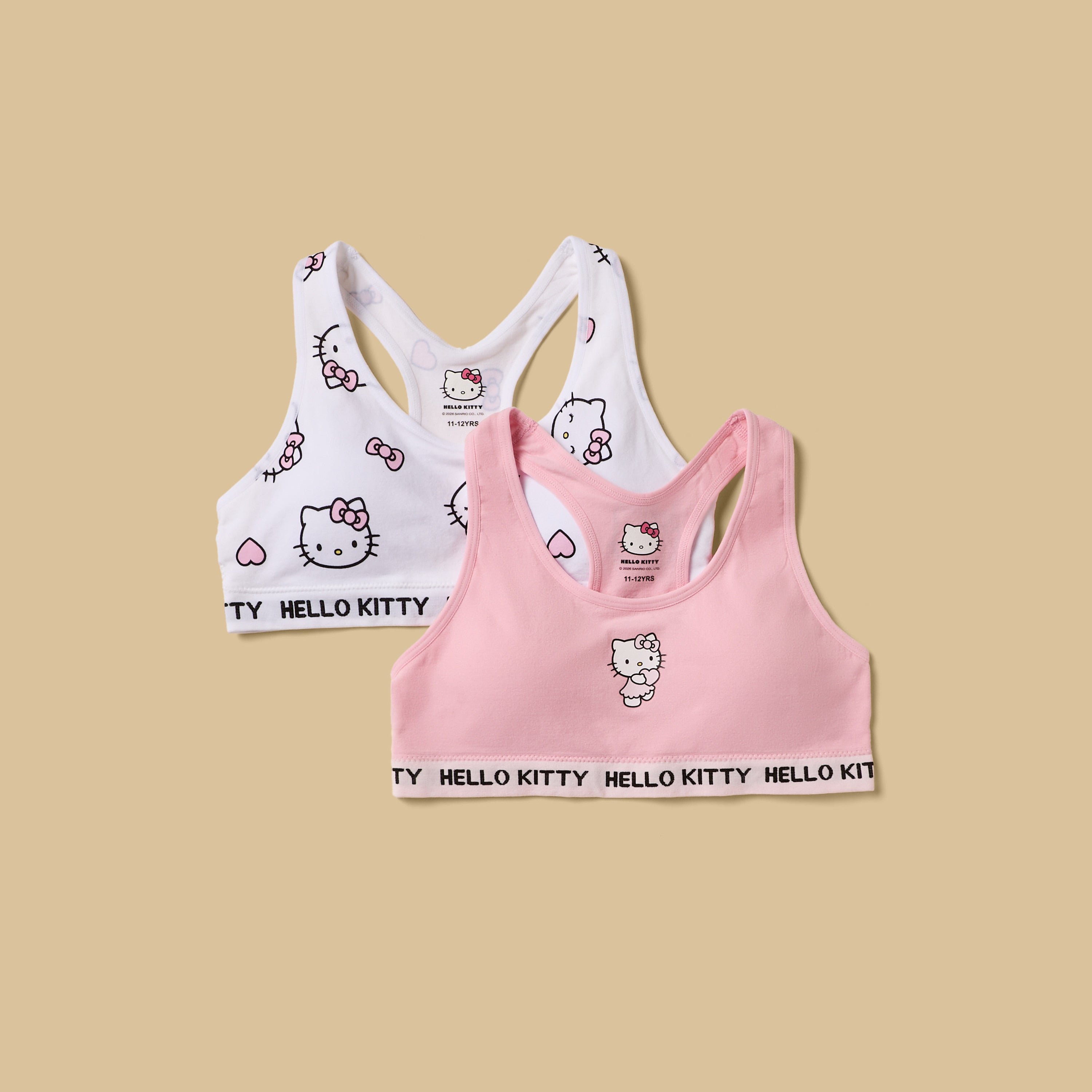 Pack of 2 - Hello Kitty Print Padded Trainer Bra