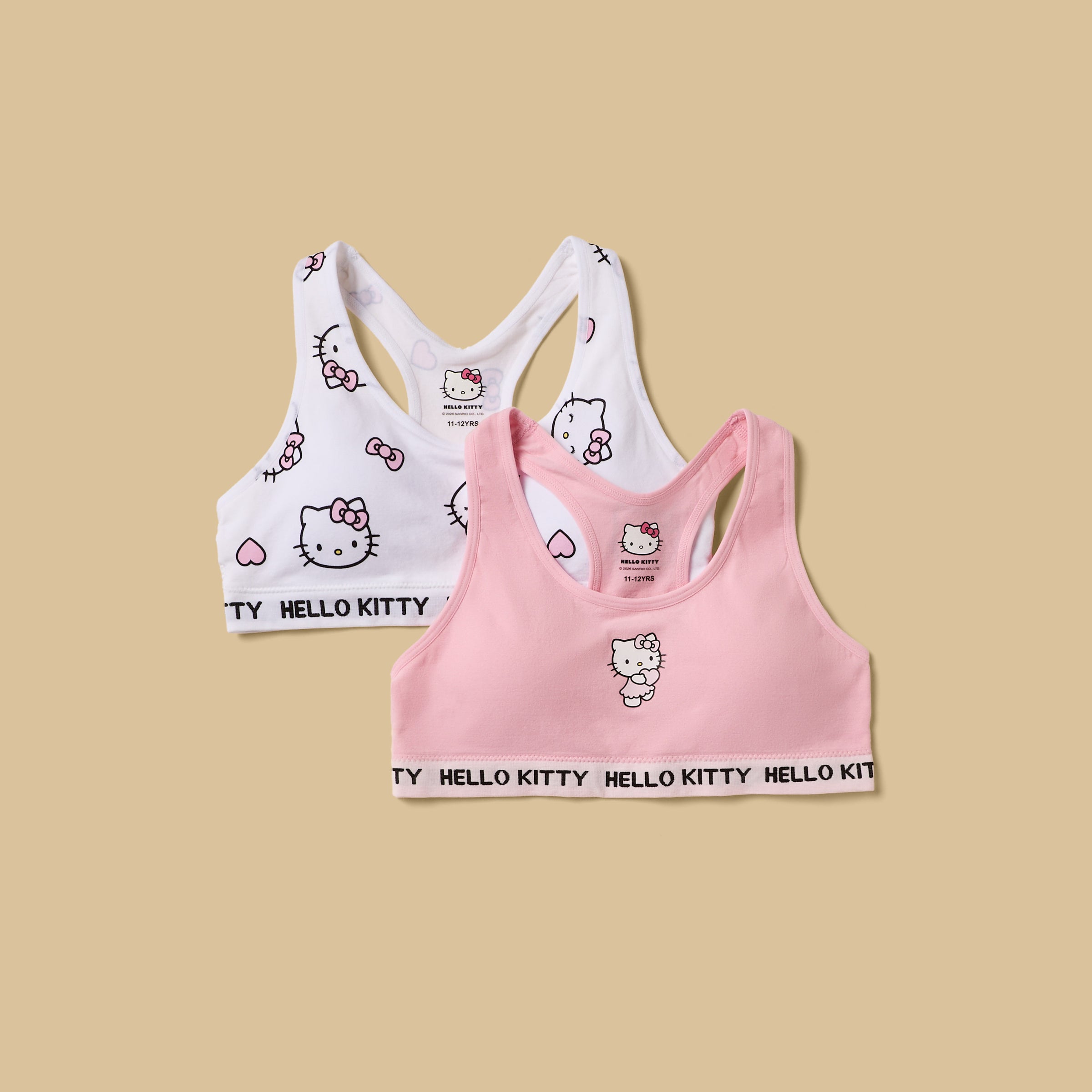 Pack of 2 - Hello Kitty Print Padded Trainer Bra