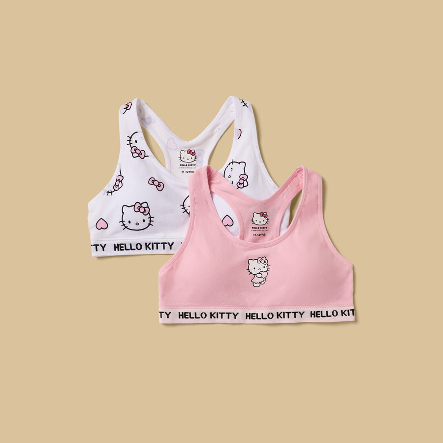 Pack of 2 - Hello Kitty Print Padded Trainer Bra