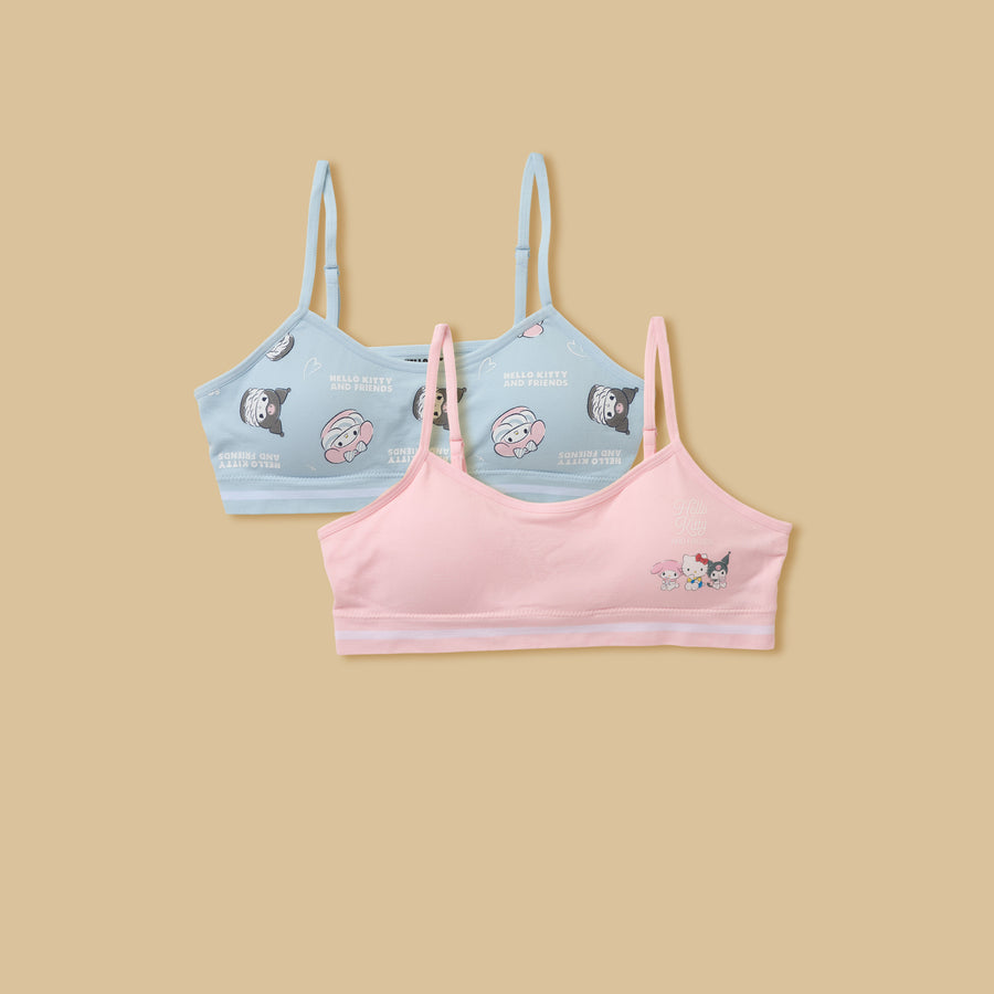 Pack of 2 - Hello Kitty and Friends Print Padded Training Bra