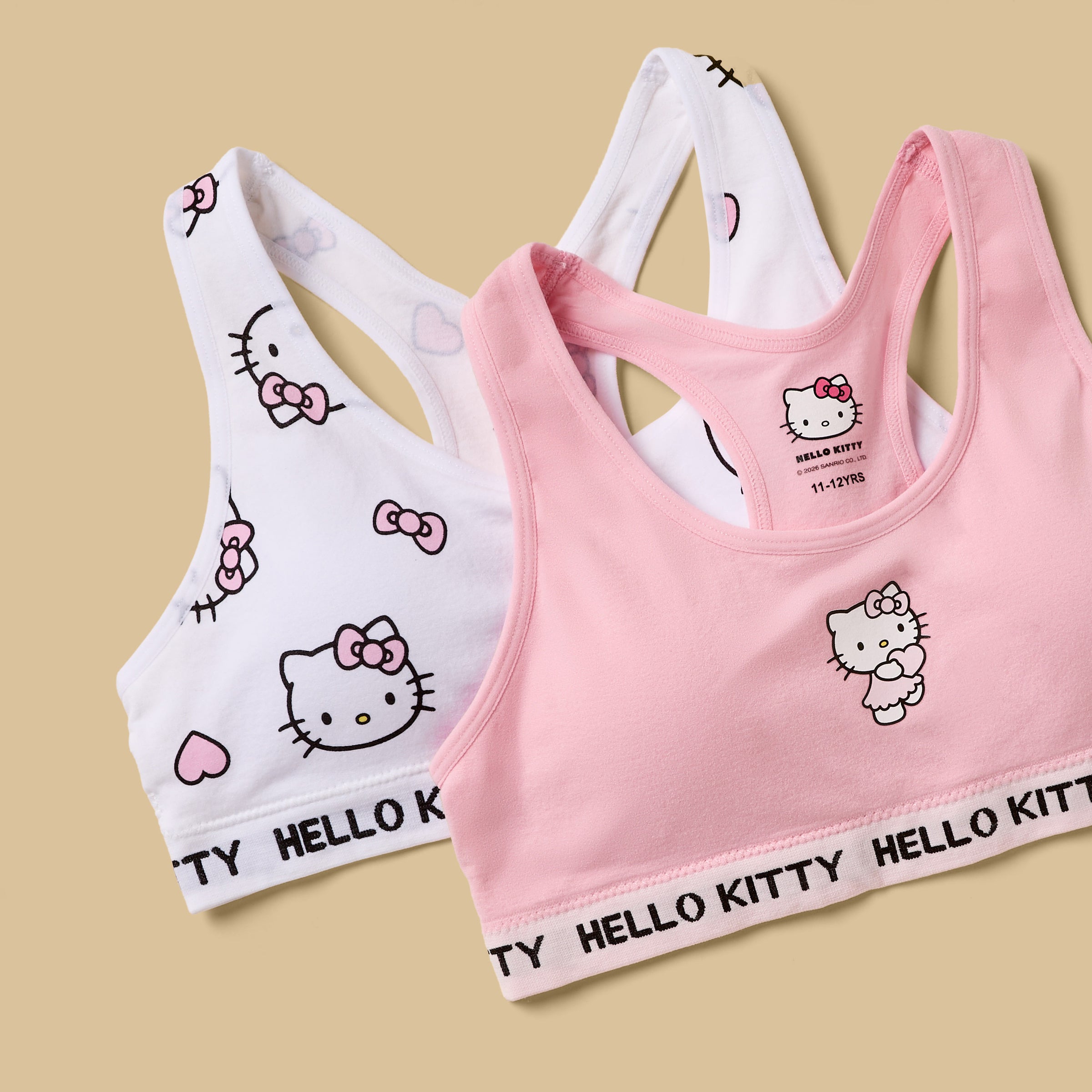 Pack of 2 - Hello Kitty Print Padded Trainer Bra