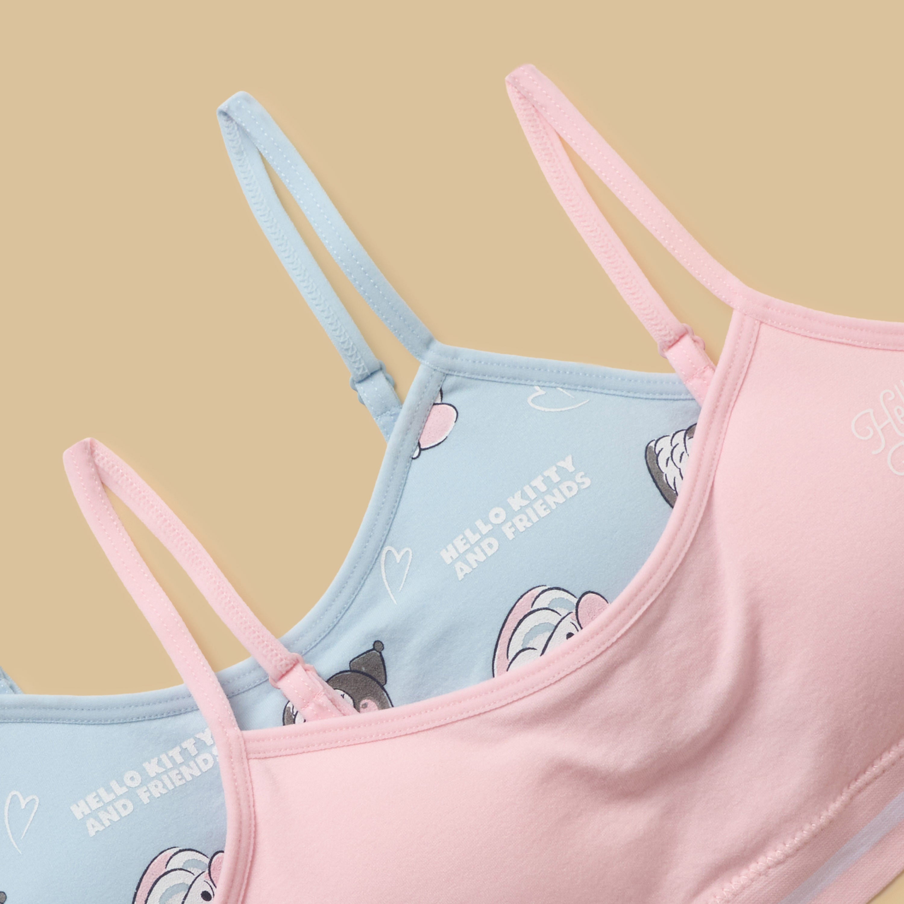 Pack of 2 - Hello Kitty and Friends Print Padded Training Bra