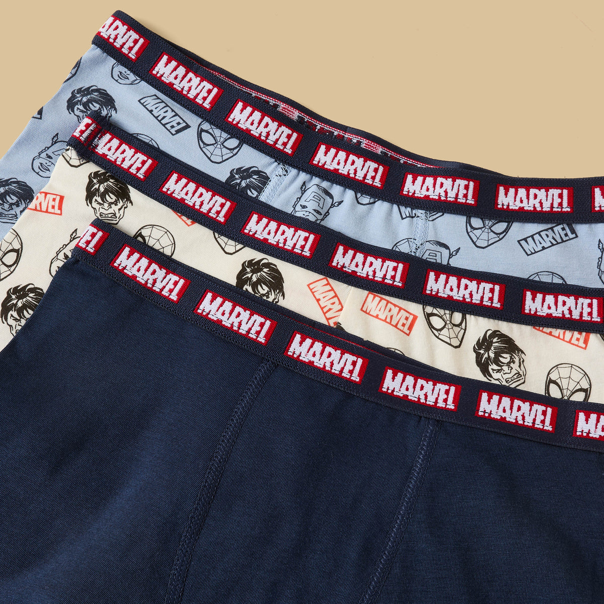 Pack of 3 - Marvel Print Trunks