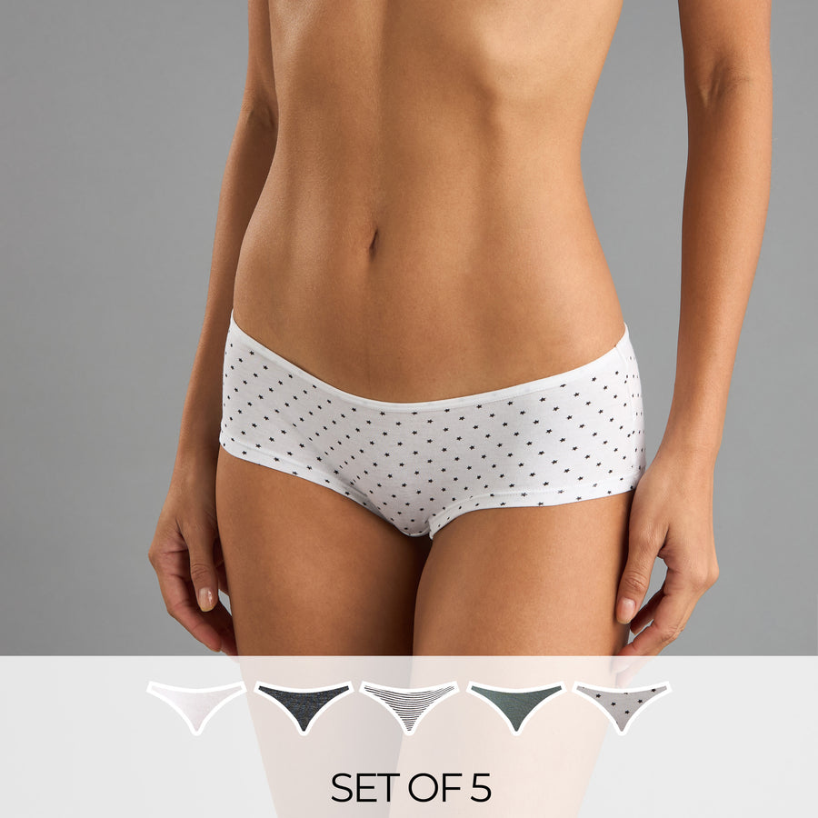 Pack of 5 - Assorted Boyshorts Briefs