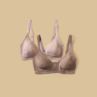 Pack of 2 - Plain Non-Padded Extended Bra