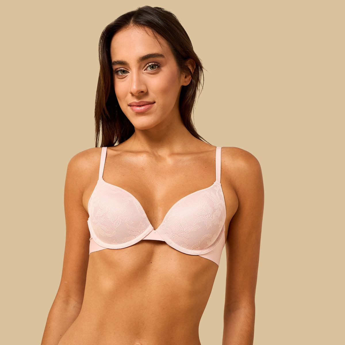 Pack of 2 - Jacquard Padded Wired Plunge Bra