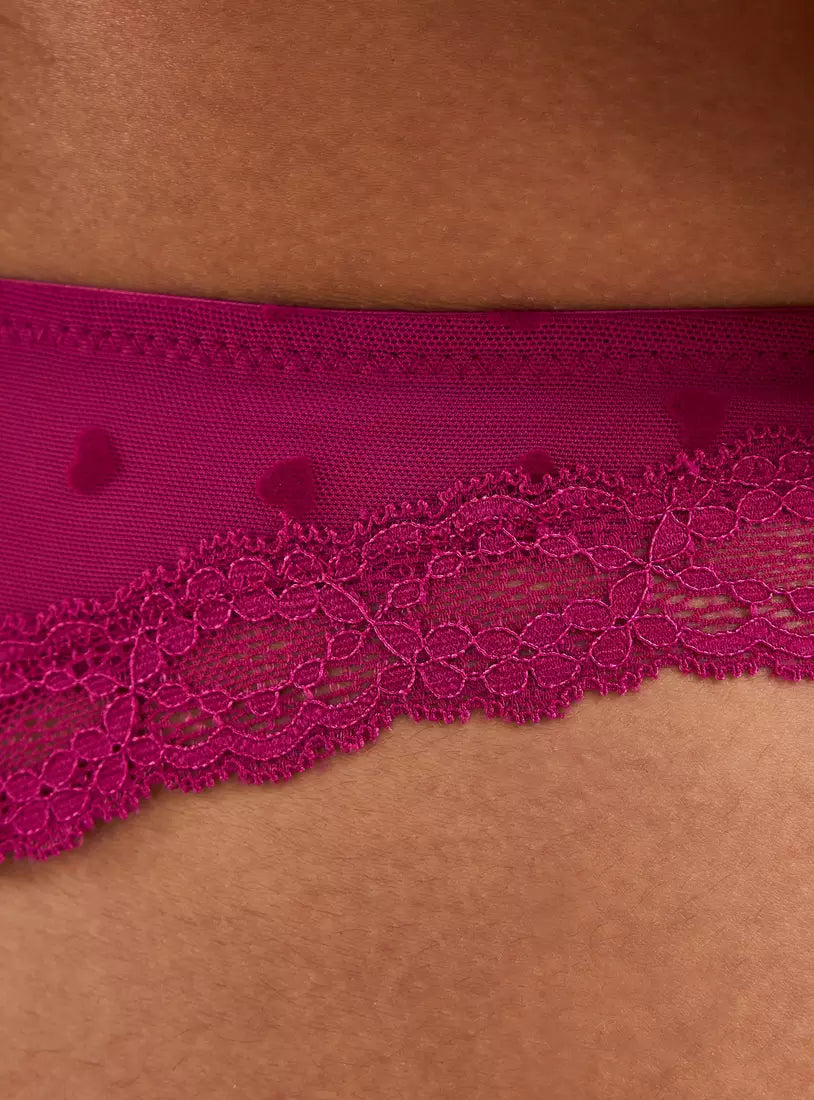 Heart Textured Brazilian Briefs