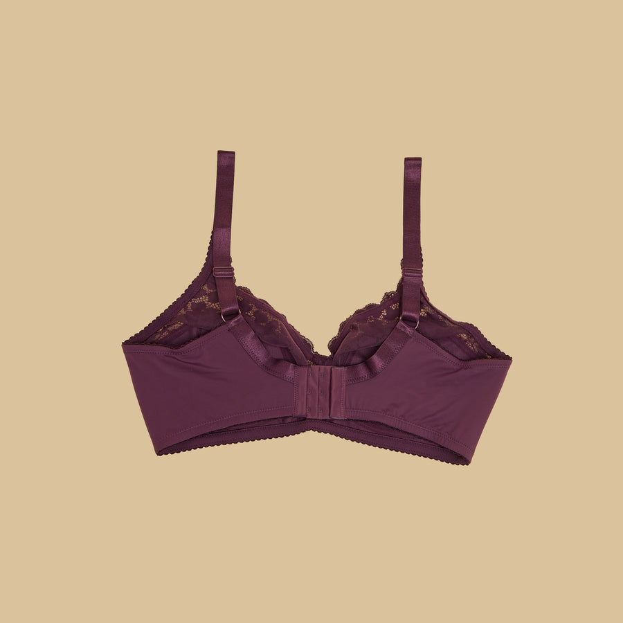 Lace Trim Non-Padded Non-Wired Bra