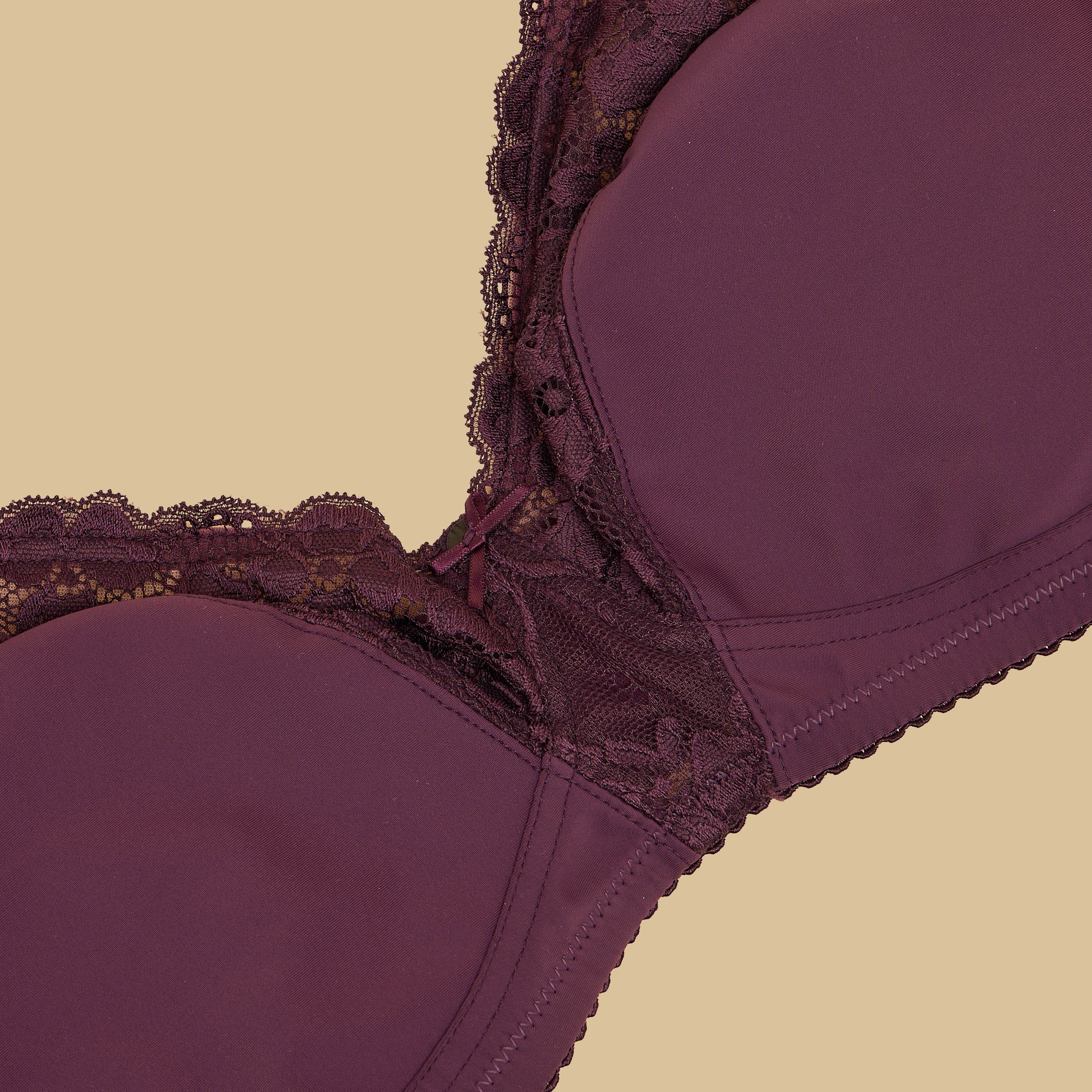Lace Trim Non-Padded Non-Wired Bra