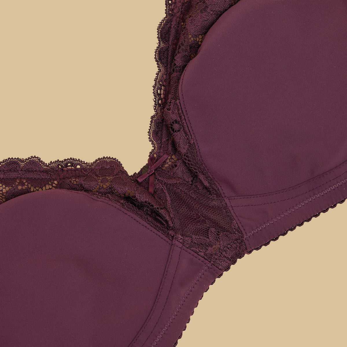 Lace Trim Non-Padded Non-Wired Bra
