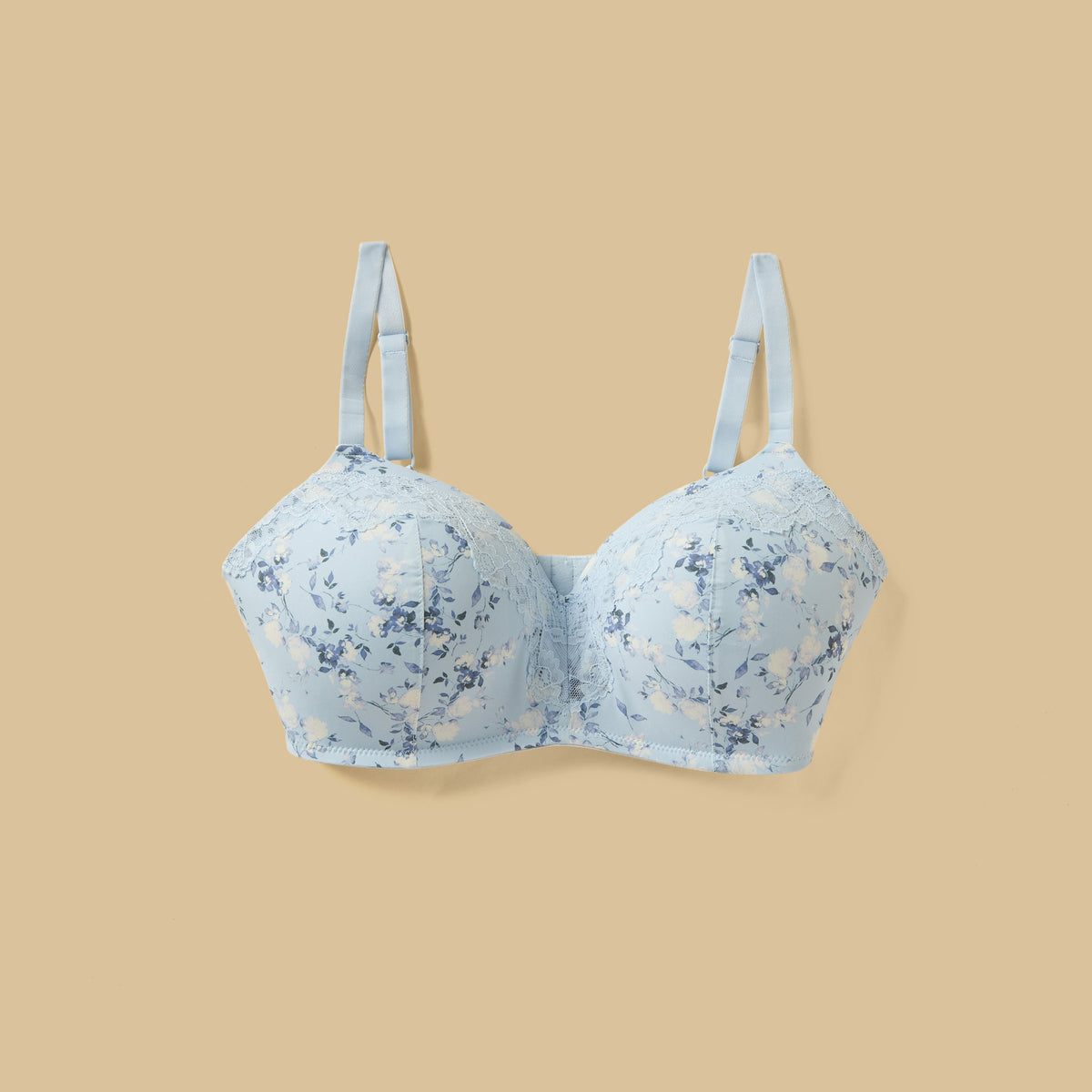 Floral Print Padded Non-Wired Bra