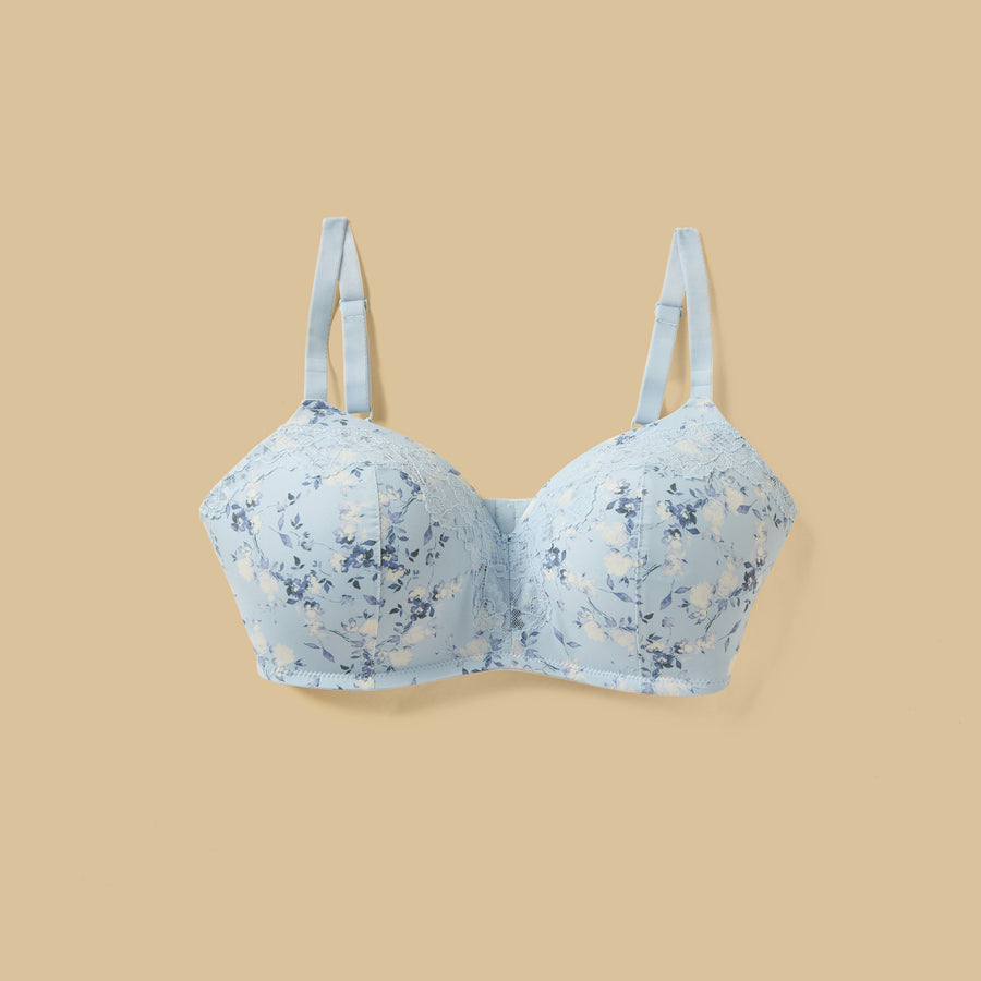 Floral Print Padded Non-Wired Bra