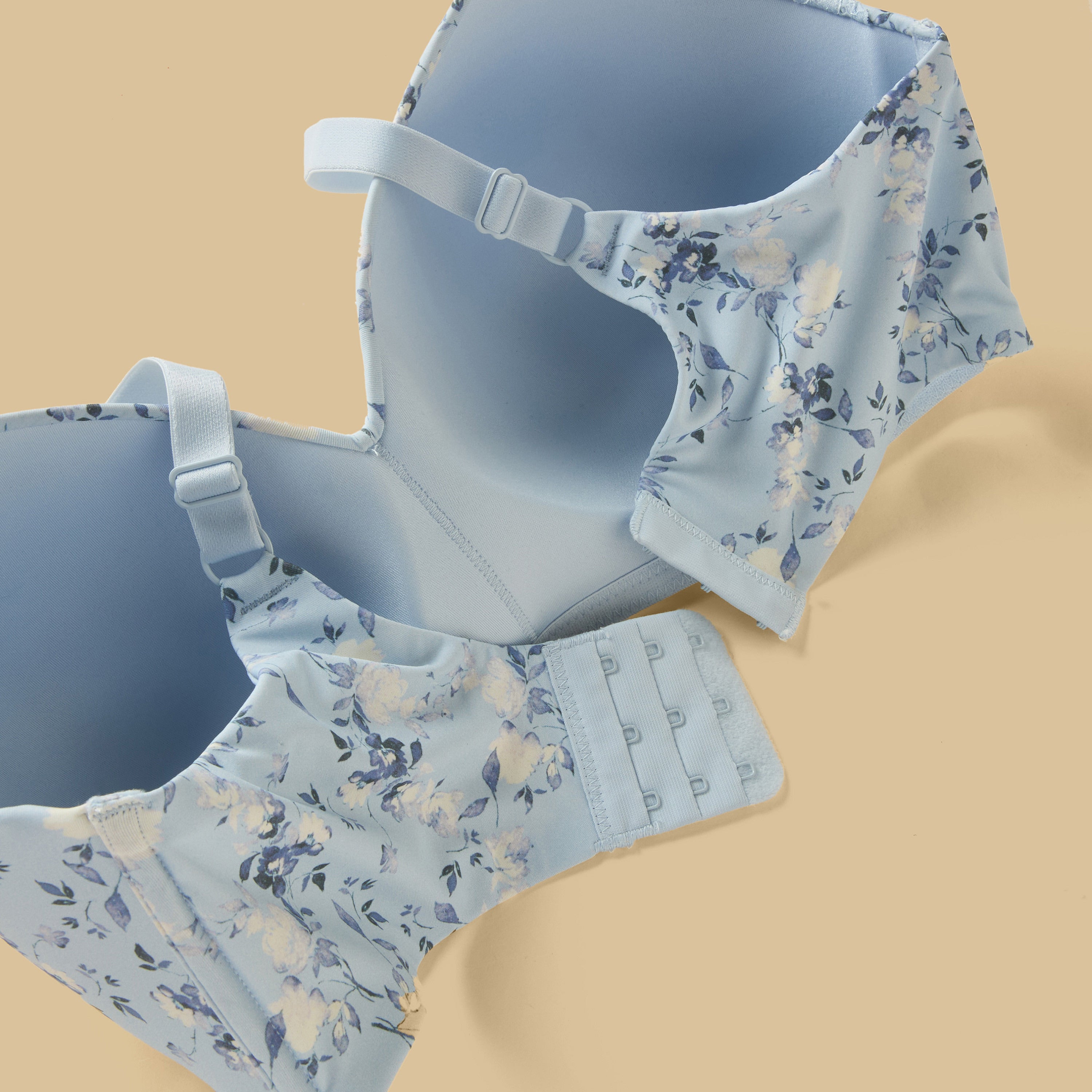 Floral Print Padded Non-Wired Bra