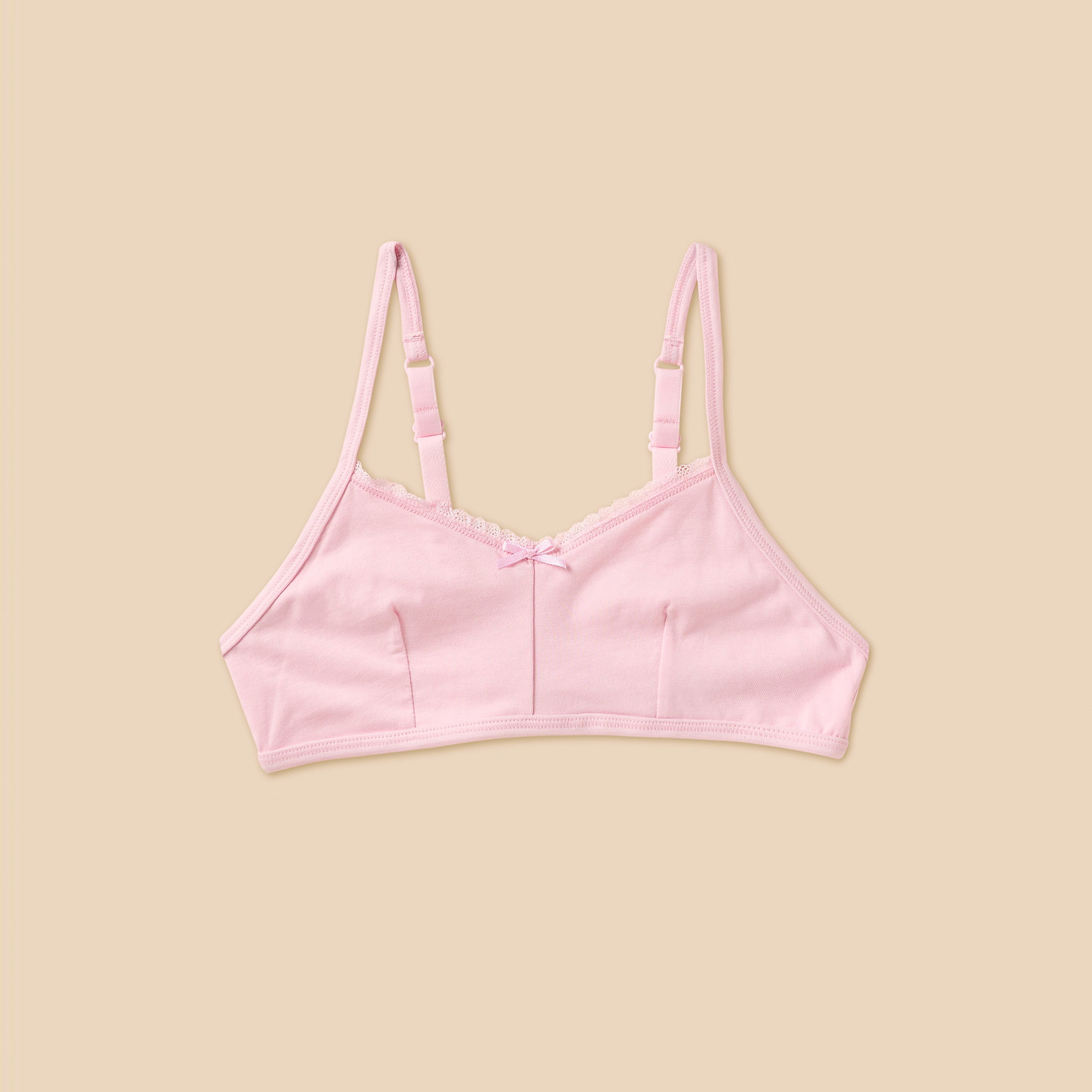 Pack of 2 - Plain Bra with Lace Trim