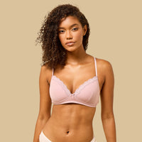 Pack of 2 - Lace Insert Padded A-frame Bra