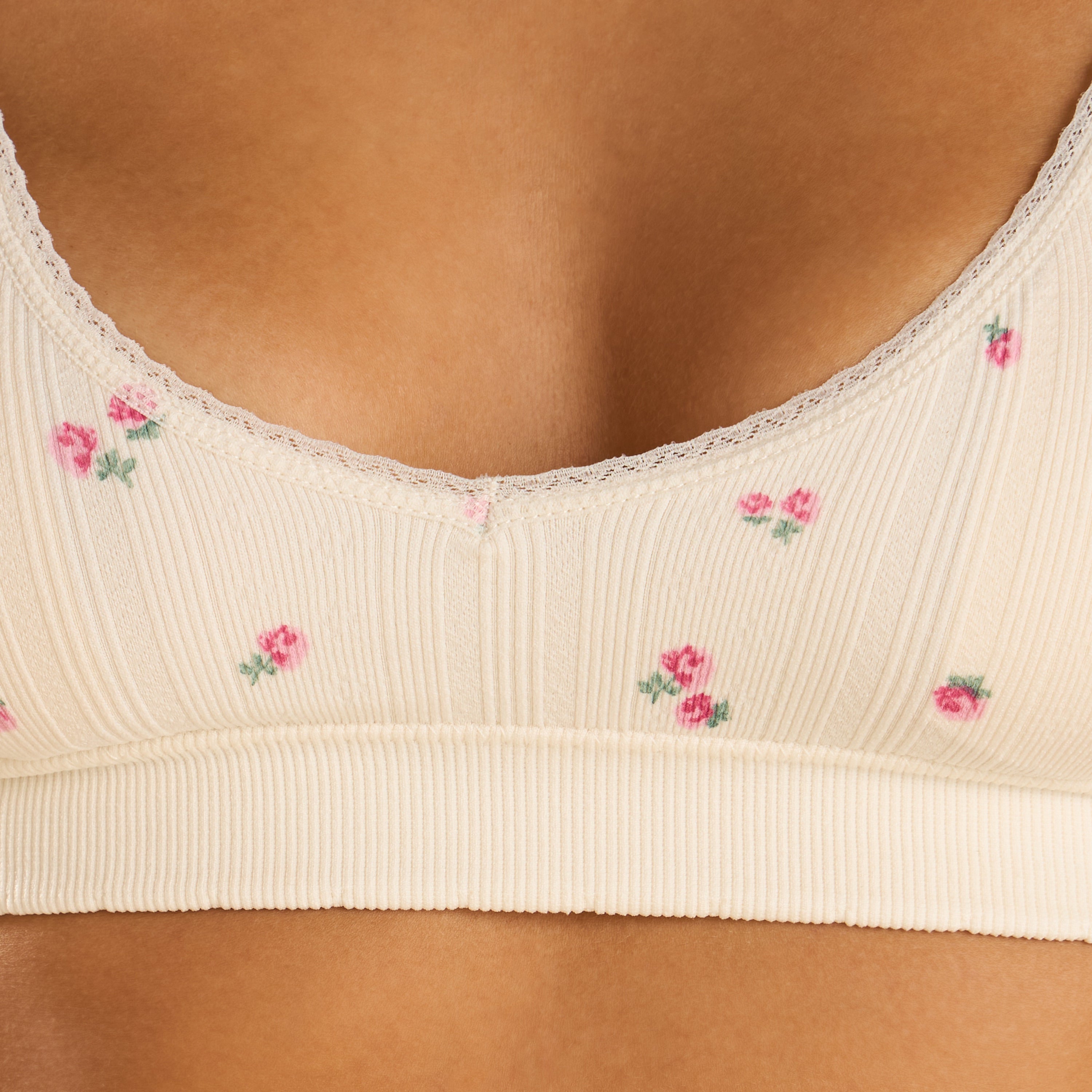 Floral Print Non-Wired Bra