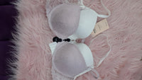 Lace Wired Demi Bra White