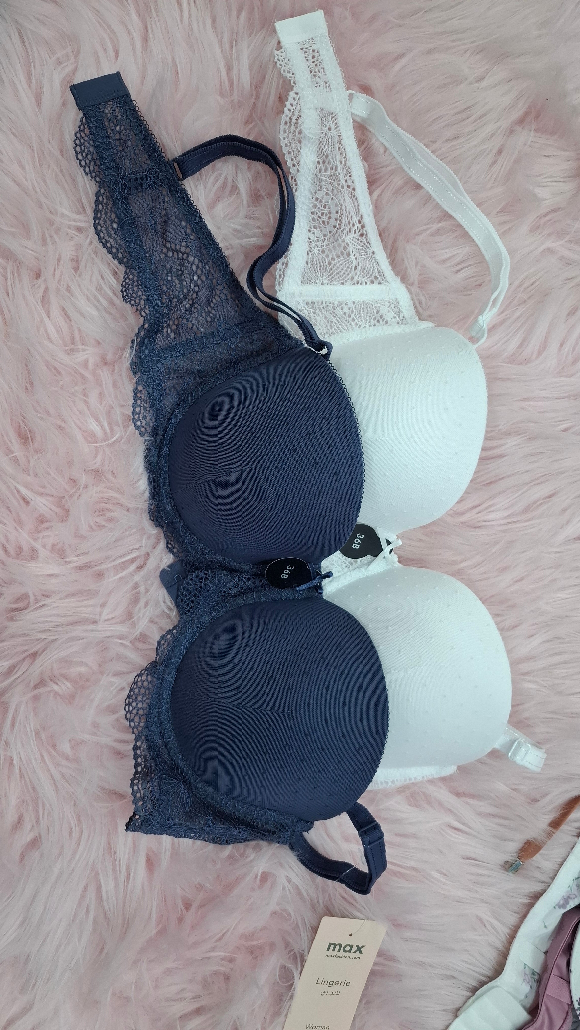 Pack of 2 - Textured Balconette Bra