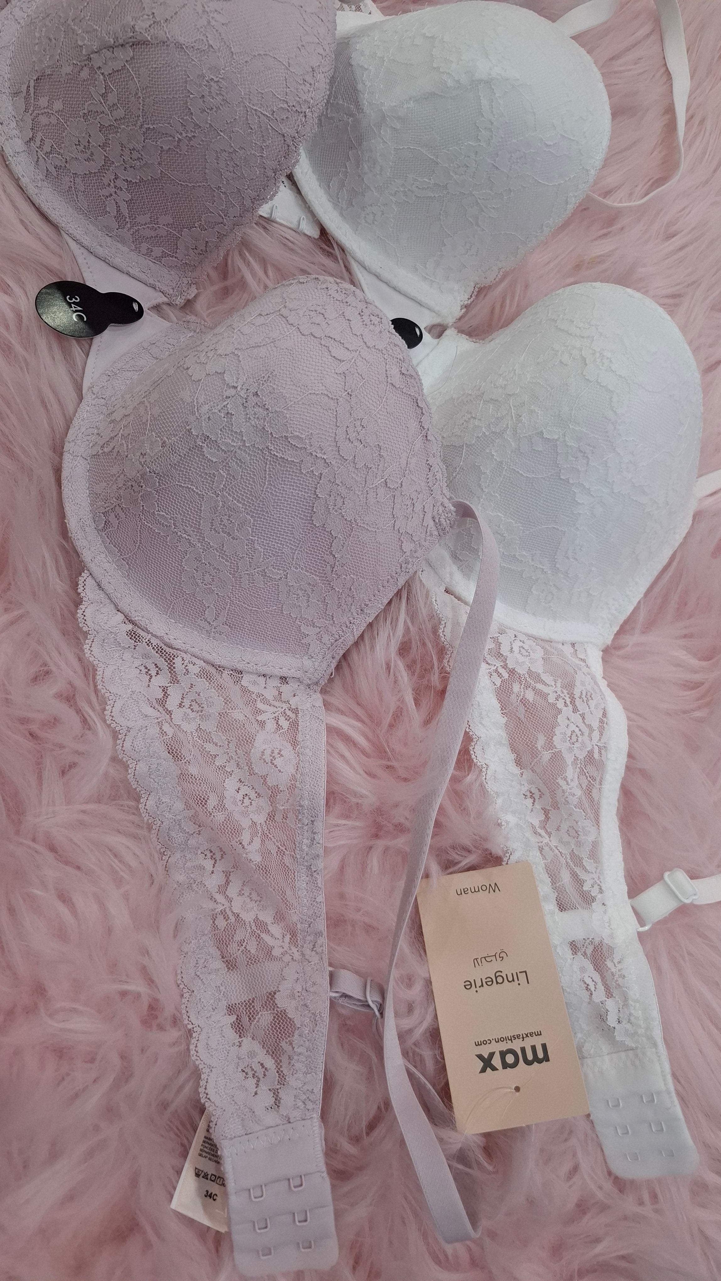 Pack of 2 - Lace Push-Up Wired Demi Bra