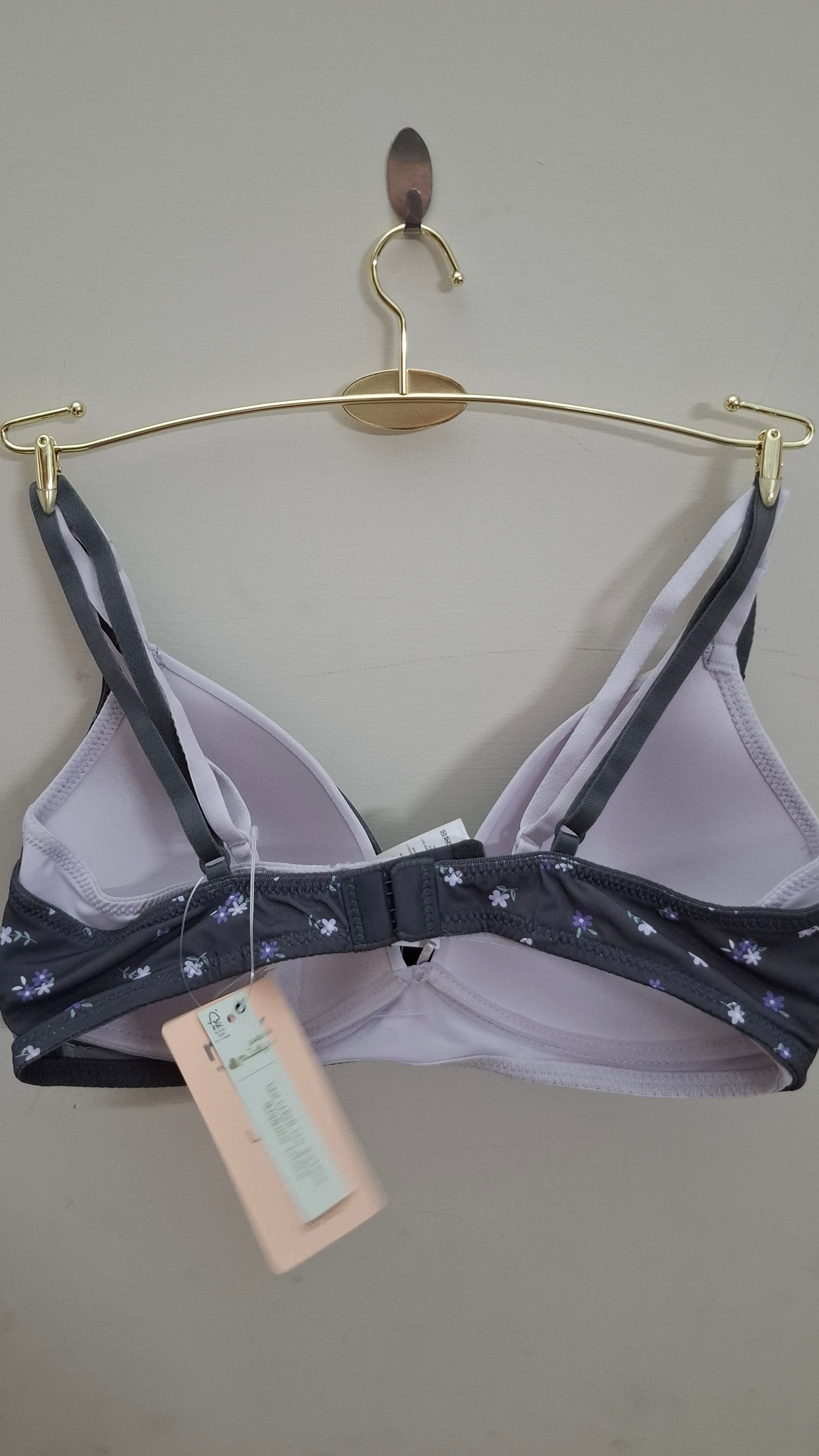 Bra Frame Unless Pack of 2 - Assorted Padded Non-Wired A-frame Bra with Hook and Eye Cl ...