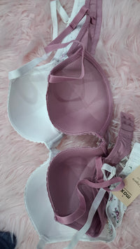 Lace Push-Up Wired Demi Bra Pink