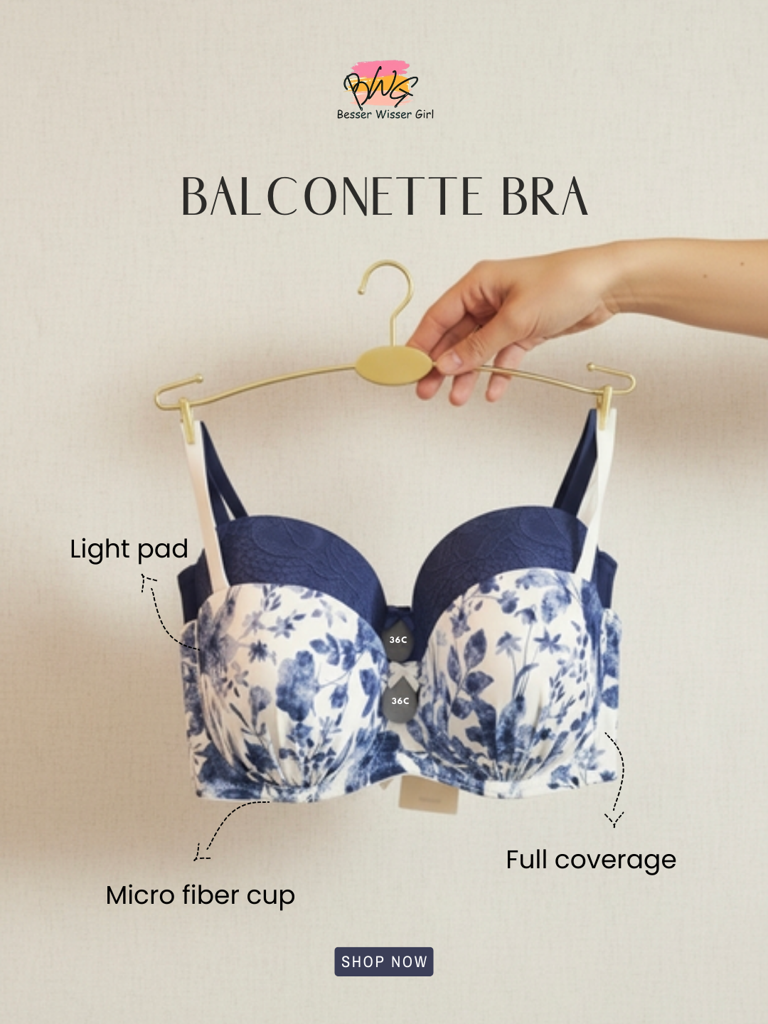 Pack of 2 - Assorted Microfiber Wired Balconette Bra