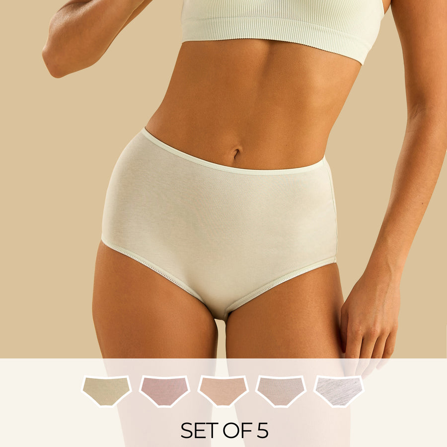 Pack of 5 - Plain Full Briefs