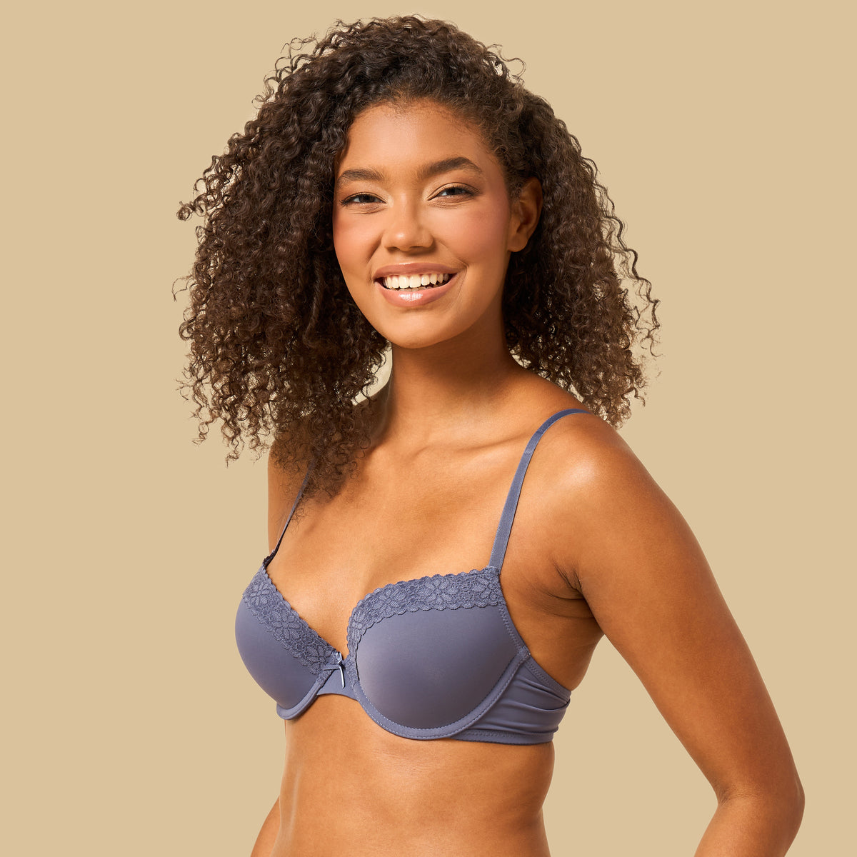 Pack of 2 Lace Trim Demi Bra