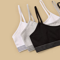 Pack of 3 - Jacquard Striped Non-Padded Trainer Bra