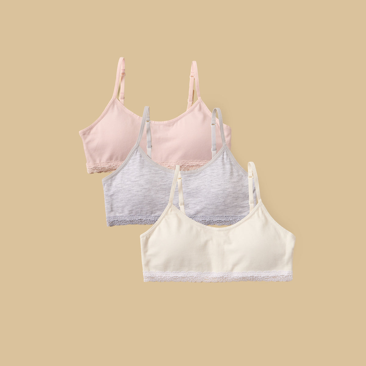 Pack of 3 - Lace Trim Padded Trainer Bra