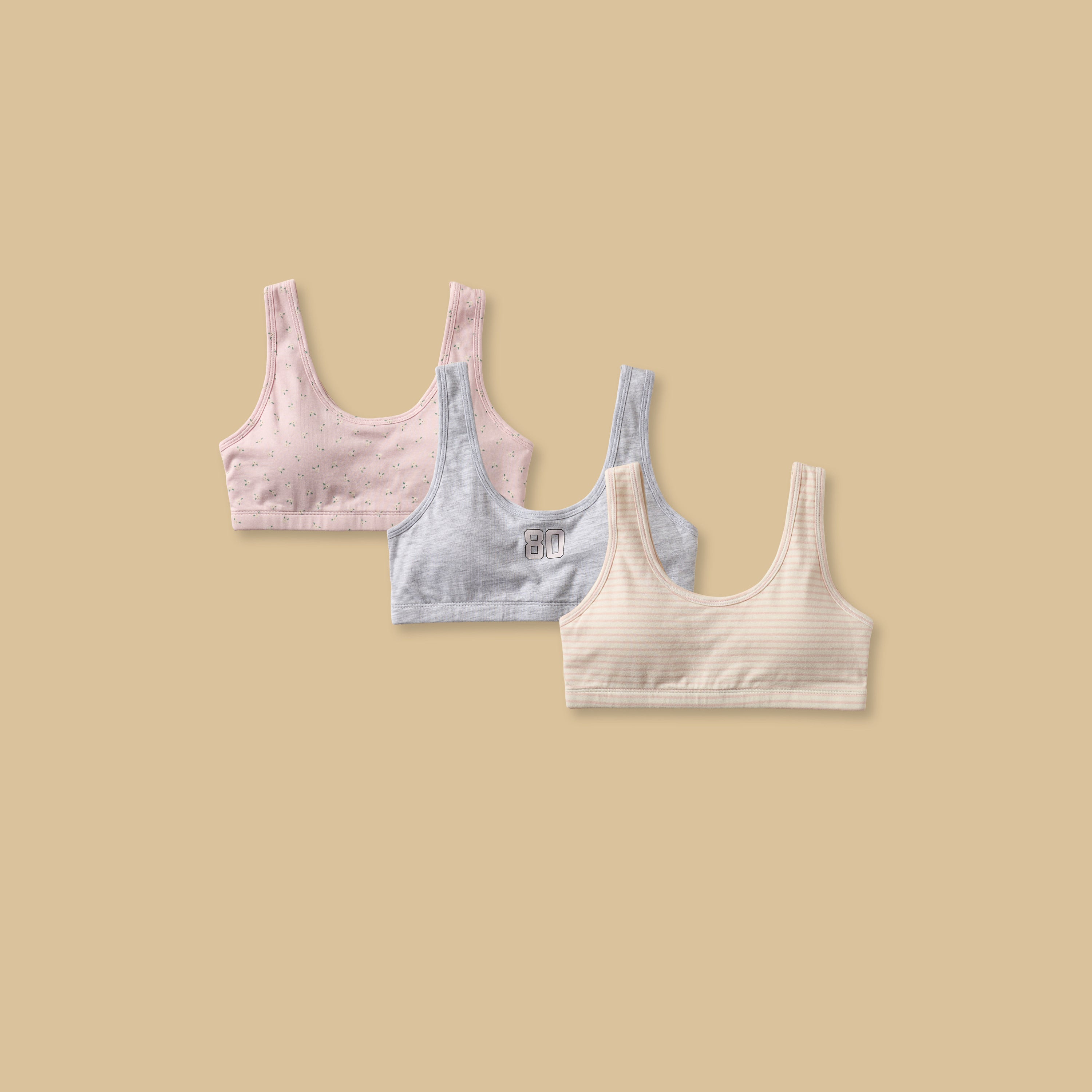 Pack of 3 - Assorted Padded Trainer Bra