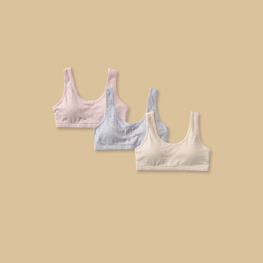 Pack of 3 - Assorted Padded Trainer Bra