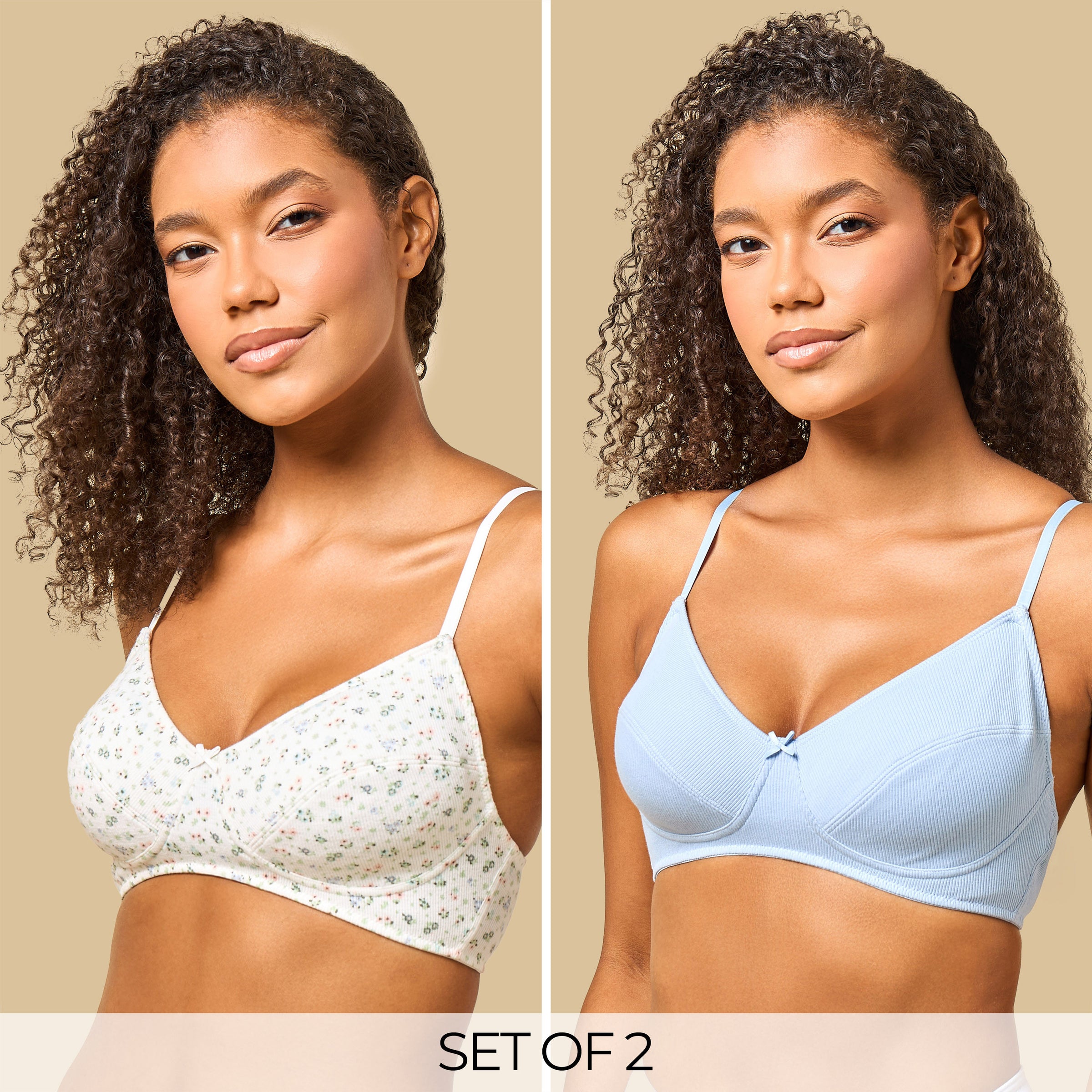 Pack of 2 - Assorted Non-Padded Bra