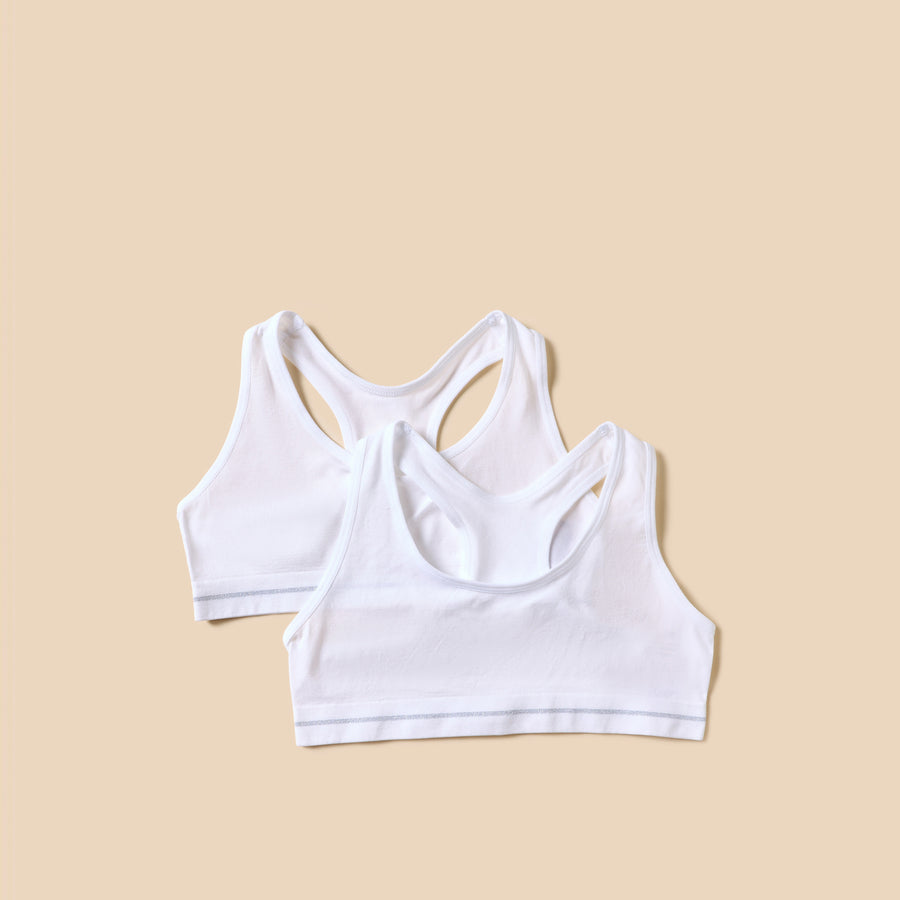 Pack of 2 - Racerback Seamless Sports Bra with Elasticised Band