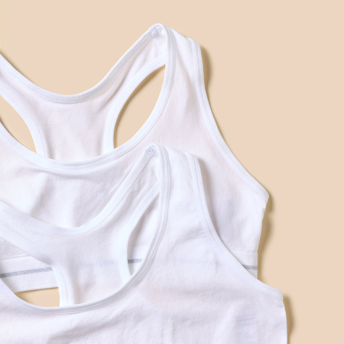Pack of 2 - Racerback Seamless Sports Bra with Elasticised Band