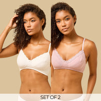 Pack of 2 - Ribbed Non-Padded Bra
