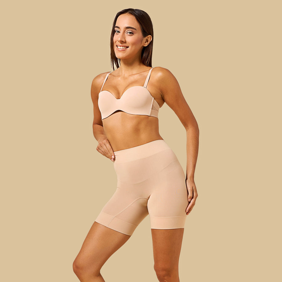 Padded Wired Balconette Strapless Bra