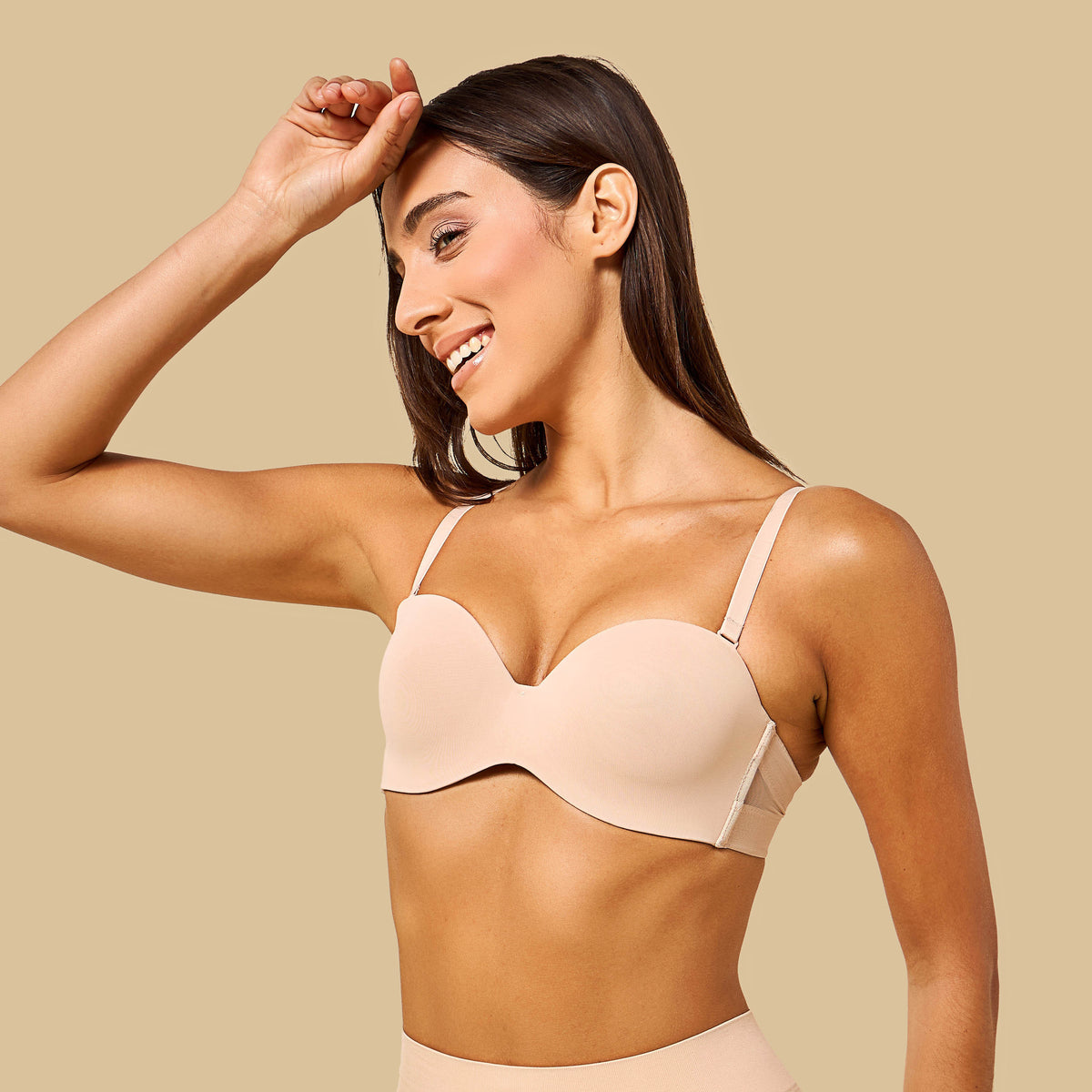 Padded Wired Balconette Strapless Bra