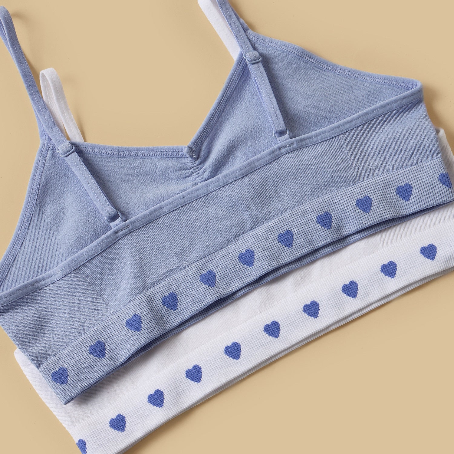 Pack of 2 - Heart Print Non-Padded Seamless Trainer Bra